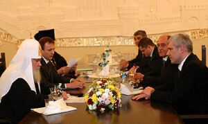 Встреча Предстоятеля РПЦ Патриарха Алексия II с Президентом Сербии Борисом Тадичем