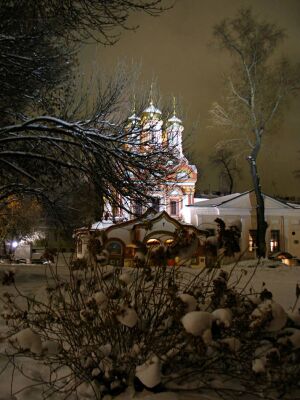 Церковь св. Николы на Берсеневке зимой