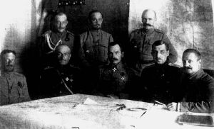 В.О.Каппель среди высшего генералитета Восточного фронта (крайний слева). 1919 г.