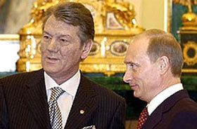 В.Путин и В.Ющенко