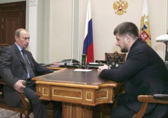 Президент России Владимир Путин и Рамазан Кадыров
