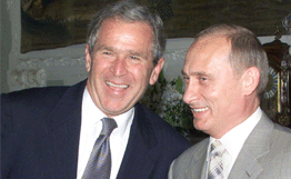 В.Путин и Дж.Буш