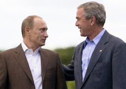 Владимир Путин и Джордж Буш (фото AFP)