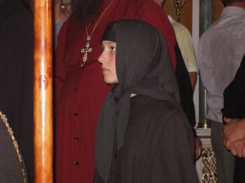 Послушница Свято-Георгиевского монастыря на торжествах