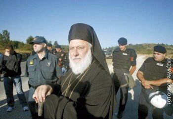 Епископ Филарет Милешевский на черногорской границе