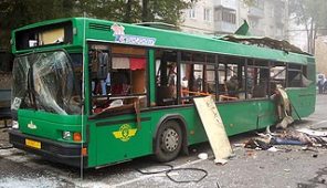 Автобус, взорванный в Тольятти