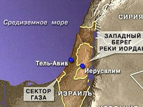 Карта Израиля и Палестинской автономии