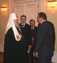 Патриарх Алексий II и премьер-министр Греции К.Караманлис