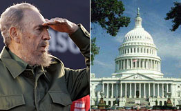 Фидель Кастро и США (коллаж <a class="ablack" href="http://www.rian.ru/">РИА Новости)</a>