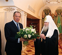 Сергей Лавров и Святейший Патриарх Московский и всея Руси Алексий II