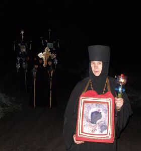 Встреча в Лебединском монастыре (крестный ход Афон-Москва)
