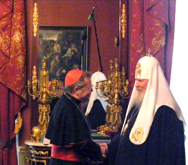 Патриарх Алексий II и Вальтер Каспер