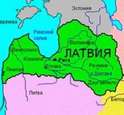 Карта Латвии и Эстонии