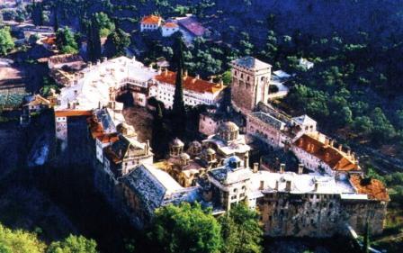 Сербский монастырь Хиландар на Афоне