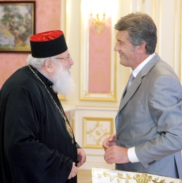 В.Ющенко на встрече с кардиналом Любомиром Гузаром
