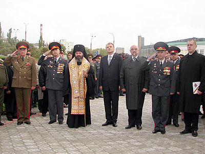 Архиепископ Юстиниан на открытии мемориального военного комплекса в Бендерах (фото Новый регион – Приднестровье)