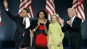Обама и Байден с женами