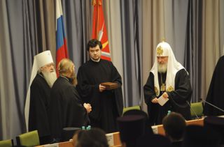 Святейший Патриарх Кирилл на встрече с духовенством Тульской епархии (Фото с сайта ОВЦС)