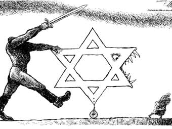 Карикатура по поводу действий евреев (Иллюстрация с сайта gocomics.com)