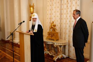 Святейший Патриарх Кирилл в МИДе России (Фото с сайта ОВЦС)