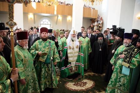 Святейший Патриарх Кирилл в Никольском Васильевском монастыре Донецкой епархии