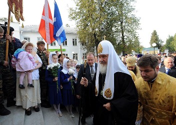 Визит Патриарха Кирилла в Городец (фото Патриархия.Ру)