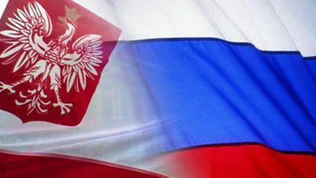 флаги России и Польши