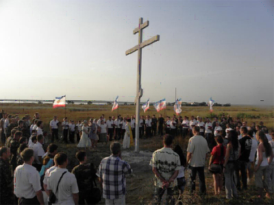Установка Поклонного креста в Феодосии 28.07.2010