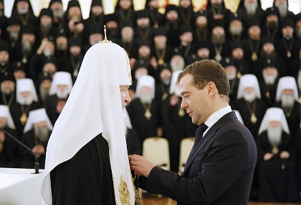 Встреча участников Архиерейского Собора РПЦ с Президентом Дмитрием Медведевым