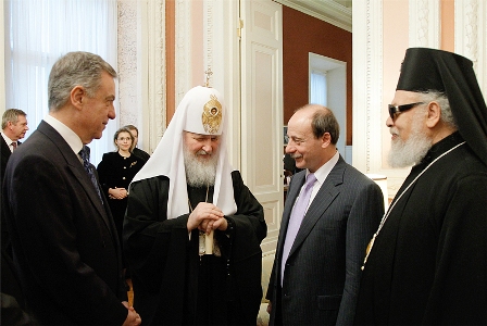 Патриарх Кирилл на приеме в посольстве Греции по случаю праздника Торжества Православия
