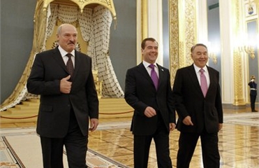 Медведев, Назарбаев, Лукашенко