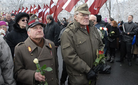 Шествие ветеранов латышского легиона СС