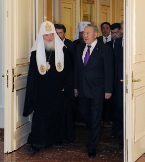 Патриарх Кирилл и Назарбаев