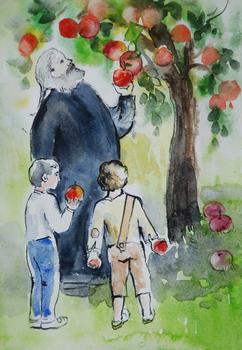Иллюстрация к рассказу *Поповские яблоки*