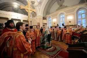 Патриарх Кирилл в домовом храме МГУ (25.01.13)