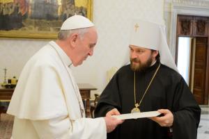 Митрополит Иларион и папа Франциск