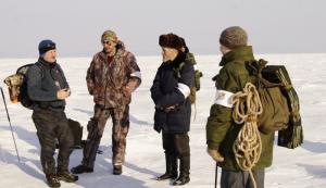 Участники Байкальского ледового перехода, посвященного памяти генерала Каппеля