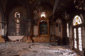 Осквернённый православный храм в Сирии