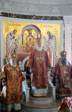 Патриарх Кирилл в в Ново-Тихвинском монастыре Екатеринбурга