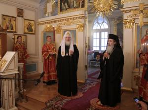Патриархи Кирилл и Феофил в Петербурге