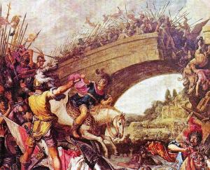 Лабарум (сим победиши), битва у Мильвийского моста