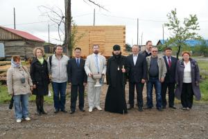 Освящение строительства храма прп. Сергия и Германа Валаамских в якутском селе Эльдикан