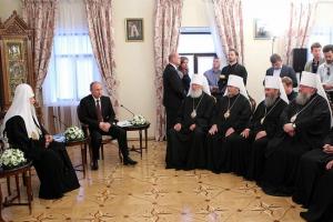 Встреча Владимира Путина с членами Св. Синода УПЦ в Киеве
