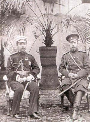 Король Таиланда Рама V (Чулалонгкорн) и Е.И.В. Николай II Александрович