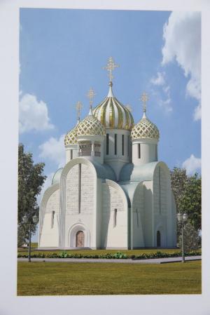 Эскиз Никольского храма в Красногорске