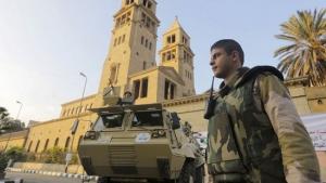 Коптский храм под охраной военных в Египте