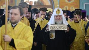 Патриарх Кирилл с Дарами волхвов в Вогограде