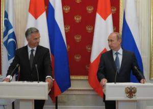 Встреча Президента России Владимира Путина с Президентом Швейцарии и действующим председателем ОБСЕ Дидье Буркхальтером