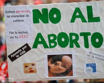 Плакат против абортов в Испании