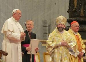 Папа Римский Франциск и глава украинских униатов архиепископ Станислав